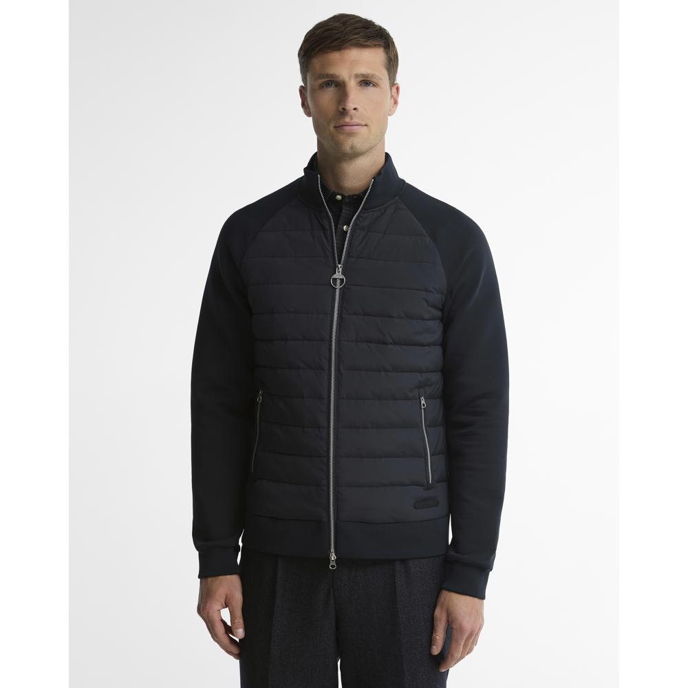 Barbour Thornton Quilted Zip Sweatshirt Navy